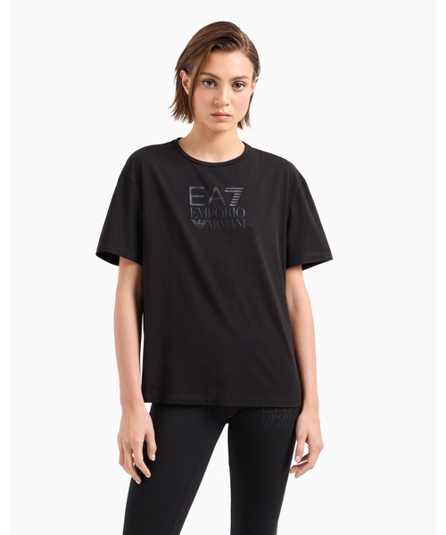 【セール】【エンポリオ アルマーニ EA7】Visibility 半袖Tシャツ ストレッチコットン混紡（Tシャツ/カットソー）｜EMPORIO ARMANI EA7（エンポリオアルマーニイーエーセブン）