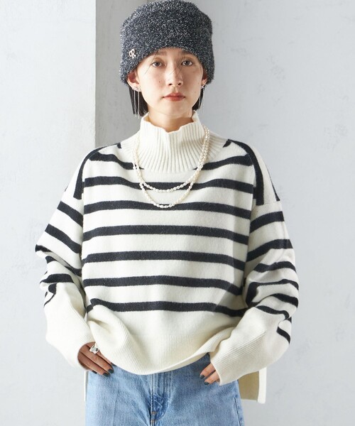 SHIPS（シップス）の「perah:ラメ ニット キャップ（ニットキャップ/ビーニー・レディース・オフホワイト/ブラック・ONE SIZE）」の18枚目の写真
