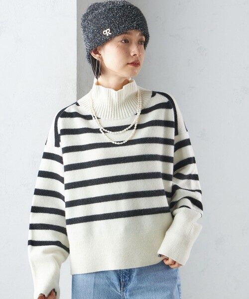 SHIPS（シップス）の「perah:ラメ ニット キャップ（ニットキャップ/ビーニー・レディース・オフホワイト/ブラック・ONE SIZE）」の19枚目の写真
