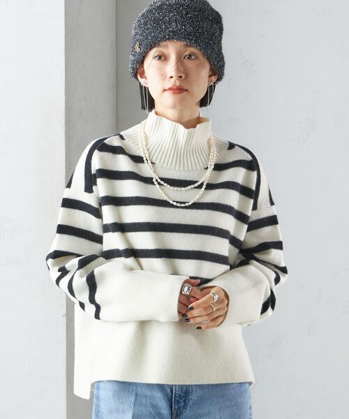 SHIPS（シップス）の「perah:ラメ ニット キャップ（ニットキャップ/ビーニー・レディース・オフホワイト/ブラック・ONE SIZE）」の21枚目の写真