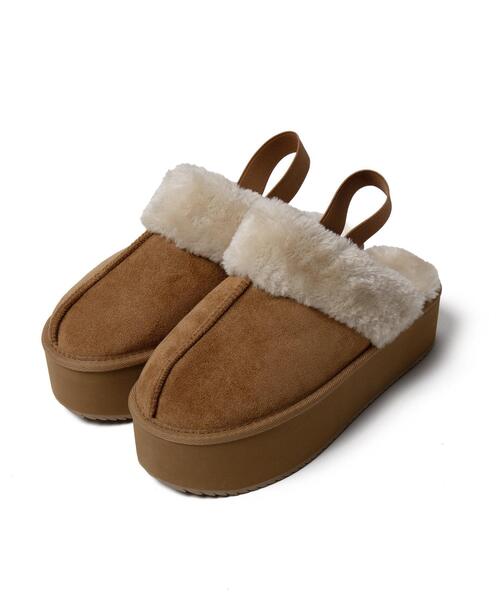 WEGO(ウィゴー)の「WEGO/厚底フェイクムートンサボ(スリッポン・レディース・ブラック/ベージュ/その他1・LARGE/MEDIUM)」の16枚目の写真