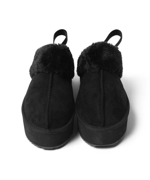 WEGO(ウィゴー)の「WEGO/厚底フェイクムートンサボ(スリッポン・レディース・ブラック/ベージュ/その他1・LARGE/MEDIUM)」の22枚目の写真