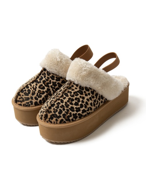 WEGO(ウィゴー)の「WEGO/厚底フェイクムートンサボ(スリッポン・レディース・ブラック/ベージュ/その他1・LARGE/MEDIUM)」の6枚目の写真