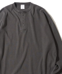 【SEABEES/シービーズ】THERMAL PIGMENT HENRY NECK T-SHIRT / サーマルピグメントヘンリーネックTシャツ