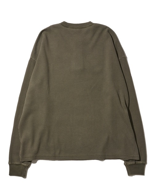 ADPOSION（アドポーション）の「【SEABEES/シービーズ】THERMAL PIGMENT HENRY NECK T-SHIRT / サーマルピグメントヘンリーネックTシャツ（Tシャツ/カットソー・メンズ・オリーブ/アイボリー/ブラック/グレー/チャコールグレー/ブラウン・MEDIUM/LARGE）」の12枚目の写真