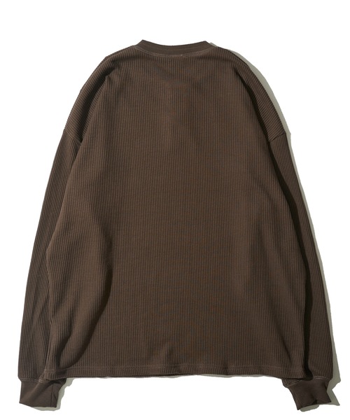 ADPOSION(アドポーション)の「【SEABEES/シービーズ】THERMAL PIGMENT HENRY NECK T-SHIRT / サーマルピグメントヘンリーネックTシャツ(Tシャツ/カットソー・メンズ・オリーブ/アイボリー/ブラック/グレー/チャコールグレー/ブラウン・MEDIUM/LARGE)」の14枚目の写真