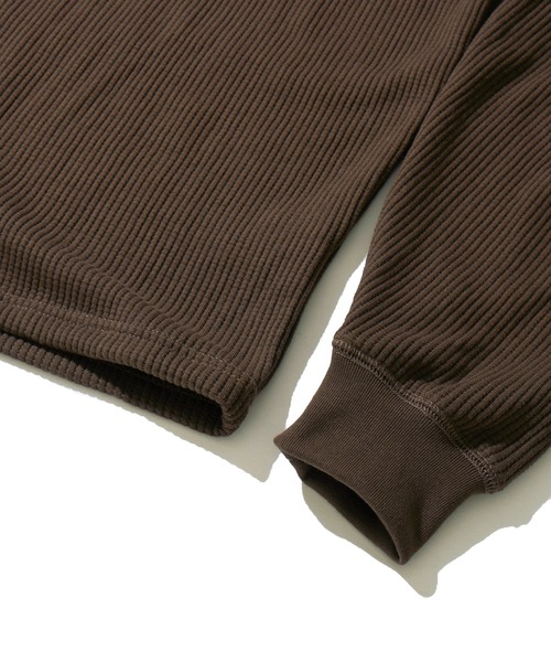 ADPOSION(アドポーション)の「【SEABEES/シービーズ】THERMAL PIGMENT HENRY NECK T-SHIRT / サーマルピグメントヘンリーネックTシャツ(Tシャツ/カットソー・メンズ・オリーブ/アイボリー/ブラック/グレー/チャコールグレー/ブラウン・MEDIUM/LARGE)」の16枚目の写真