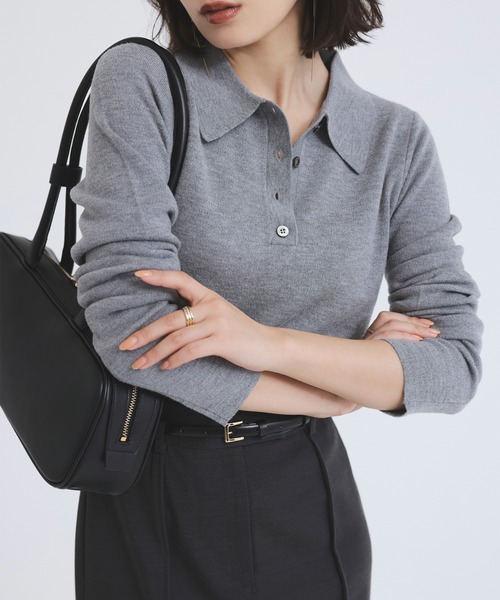 ウールニットポロシャツ（ポロシャツ）｜anuans（アニュアンス）の