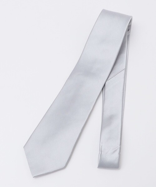 SHIPS Colors:シルバー サテン ソリッド タイ 2◇（ネクタイ）｜SHIPS