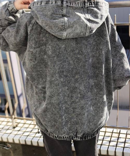 WESTSEA（ウエストシー）の「10.5oz インディゴ染 デニムフードジャケット ヴィンテージライク（デニムジャケット・メンズ・インディゴブルー/ブラック・L/M/XL）」の12枚目の写真