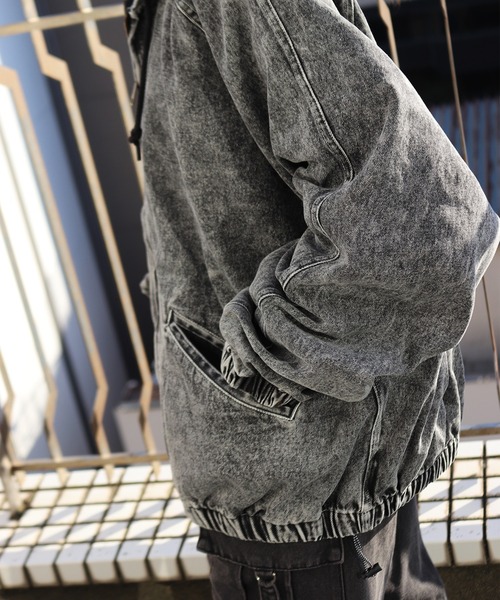 INDIGO LIFEインディゴライフリネン混デニムジャケットライナー付き