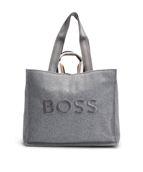 BOSS グレー トートバッグ BOSS（ボス）の「デボスロゴ トートバッグ（トートバッグ）」 - WEAR