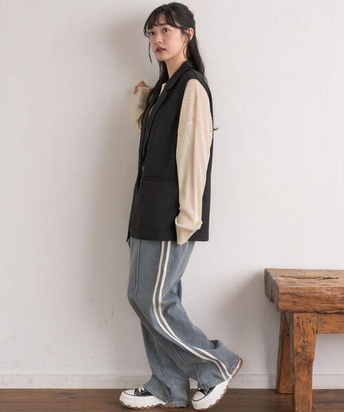 RETRO GIRL（レトロガール）の「【ゆるてろ】テーラーベスト（ベスト・レディース・ブラウン/チャコールグレー/ブラック・FREE）」の6枚目の写真