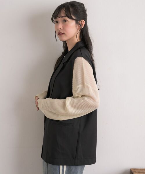 RETRO GIRL（レトロガール）の「【ゆるてろ】テーラーベスト（ベスト・レディース・ブラウン/チャコールグレー/ブラック・FREE）」の10枚目の写真