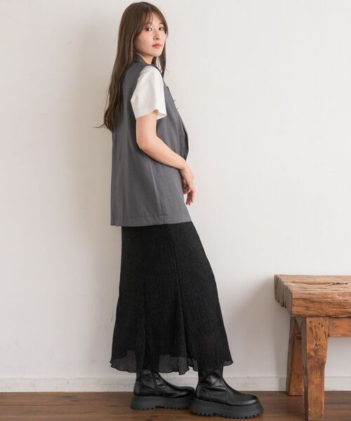 RETRO GIRL（レトロガール）の「【ゆるてろ】テーラーベスト（ベスト・レディース・ブラウン/チャコールグレー/ブラック・FREE）」の13枚目の写真