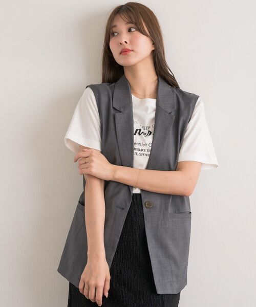 RETRO GIRL（レトロガール）の「【ゆるてろ】テーラーベスト（ベスト・レディース・ブラウン/チャコールグレー/ブラック・FREE）」の16枚目の写真