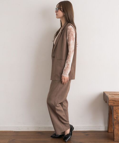 RETRO GIRL（レトロガール）の「【ゆるてろ】テーラーベスト（ベスト・レディース・ブラウン/チャコールグレー/ブラック・FREE）」の22枚目の写真