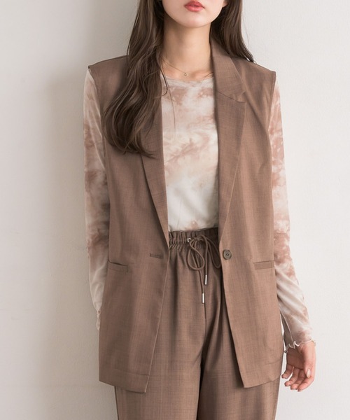 RETRO GIRL（レトロガール）の「【ゆるてろ】テーラーベスト（ベスト・レディース・ブラウン/チャコールグレー/ブラック・FREE）」の3枚目の写真