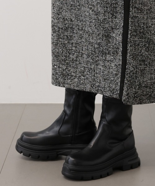【セール】SALOON(サルーン)/厚底ストレッチブーツ（ブーツ）｜saloon（サルーン） 5,775円