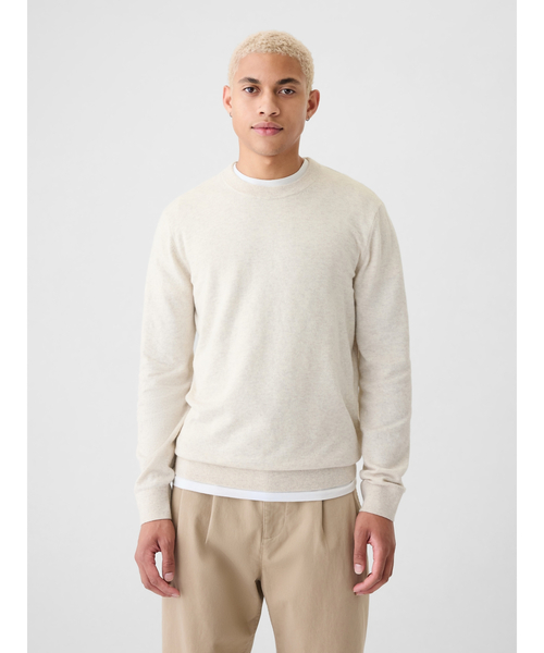 GAP クルーネックセーター クリーム色 セール】CashSoft カシミヤタッチ クルーネックセーター（ニット