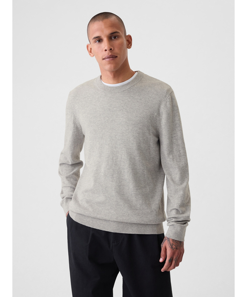 GAP（ギャップ）の「CashSoft カシミヤタッチ クルーネックセーター（ニット/セーター・メンズ・ブラック/ブルー/グレー/ベージュ/ワイン/グリーン/イエロー/マルチ/ブラック系その他/ライム/ピンク/レッド・XS/S/M/L/XL）」の4枚目の写真