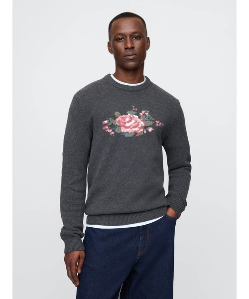 GAP（ギャップ）の「CashSoft カシミヤタッチ クルーネックセーター（ニット/セーター・メンズ・ブラック/ブルー/グレー/ベージュ/ワイン/グリーン/イエロー/マルチ/ブラック系その他/ライム/ピンク/レッド・XS/S/M/L/XL）」の3枚目の写真