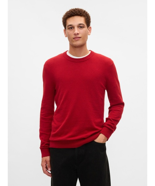 GAP（ギャップ）の「CashSoft カシミヤタッチ クルーネックセーター（ニット/セーター・メンズ・ブラック/ブルー/グレー/ベージュ/ワイン/グリーン/イエロー/マルチ/ブラック系その他/ライム/ピンク/レッド・XS/S/M/L/XL）」の10枚目の写真