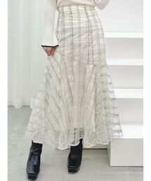 MERCURYDUO | シアーチェックマーメイドレースアップスカート(スカート)