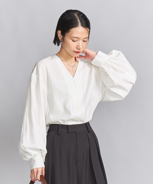 BEAUTY&YOUTH UNITED ARROWS - BEAUTY&YOUTH UNITED ARROWS Vネックボリュームスリーブ BEAUTY&YOUTH UNITED ARROWS（ビューティーアンドユース
