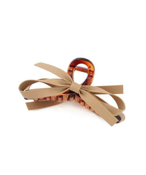 ROPE' PICNIC（ロペピクニック）の「シンセティックレザーリボンヘアバンスクリップ（バレッタ/ヘアクリップ・レディース・ブラック/ブラウン・FREE）」の5枚目の写真