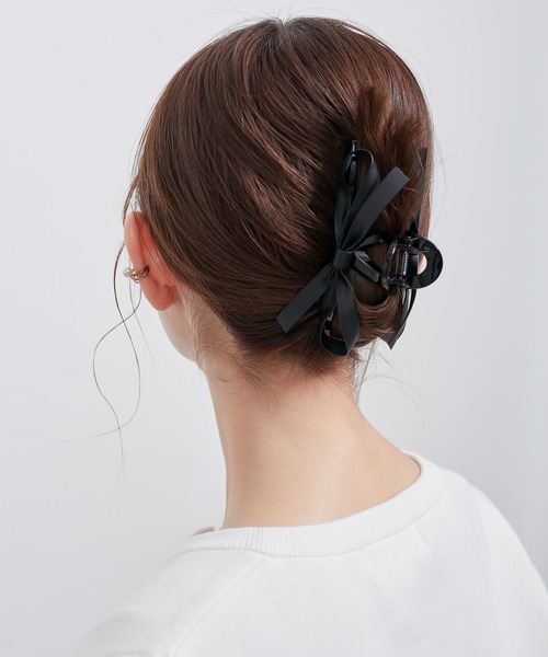 ROPE' PICNIC（ロペピクニック）の「シンセティックレザーリボンヘアバンスクリップ（バレッタ/ヘアクリップ・レディース・ブラック/ブラウン・FREE）」の8枚目の写真