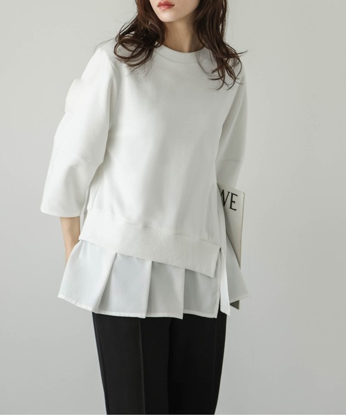 AMELY(エミリー)の「シャツドッキングプルオーバー(その他トップス・レディース・グレー系/ホワイト/ブラック・フリー)」の6枚目の写真