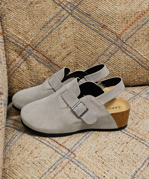 LAROUTE（ラルート）の「【LAROUTE】厚底 サボサンダル（サンダル・レディース・ブラック/ベージュ/グレー・S/M/L）」の2枚目の写真