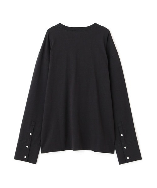 ETRE TOKYO(エトレトウキョウ)の「【再入荷!】カフスデザインカットトップス(Tシャツ/カットソー・レディース・ホワイト/チャコール・FREE)」の5枚目の写真