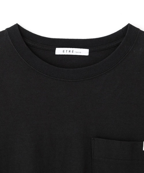 ETRE TOKYO(エトレトウキョウ)の「【再入荷!】カフスデザインカットトップス(Tシャツ/カットソー・レディース・ホワイト/チャコール・FREE)」の6枚目の写真