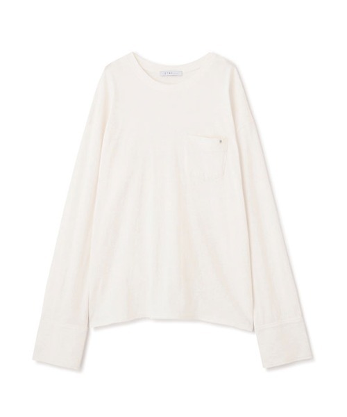 ETRE TOKYO(エトレトウキョウ)の「【再入荷!】カフスデザインカットトップス(Tシャツ/カットソー・レディース・ホワイト/チャコール・FREE)」の12枚目の写真
