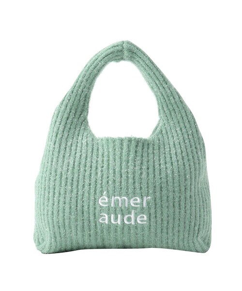 one'sterrace(ワンズテラス)の「◆ジェミル ラメ シャギーロゴバッグ(トートバッグ・レディース・アイボリー系8/グリーン系5/ブラック系8・99)」の5枚目の写真