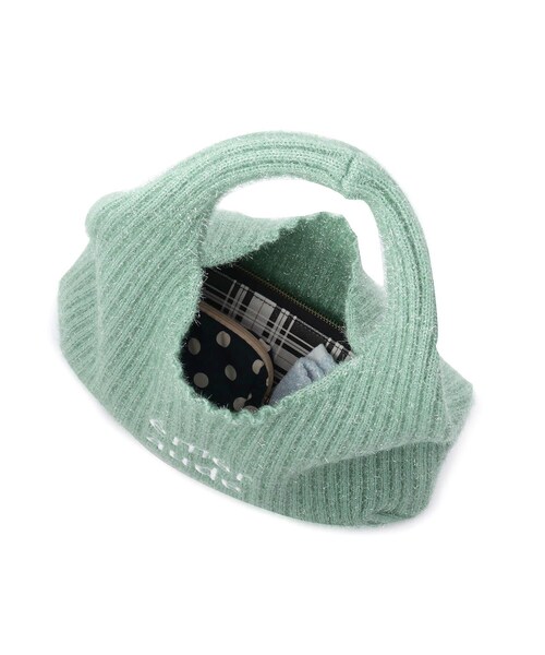 one'sterrace(ワンズテラス)の「◆ジェミル ラメ シャギーロゴバッグ(トートバッグ・レディース・アイボリー系8/グリーン系5/ブラック系8・99)」の12枚目の写真