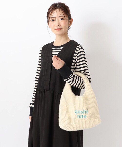 one'sterrace(ワンズテラス)の「◆ジェミル ラメ シャギーロゴバッグ(トートバッグ・レディース・アイボリー系8/グリーン系5/ブラック系8・99)」の13枚目の写真