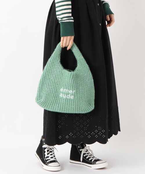 one'sterrace(ワンズテラス)の「◆ジェミル ラメ シャギーロゴバッグ(トートバッグ・レディース・アイボリー系8/グリーン系5/ブラック系8・99)」の17枚目の写真