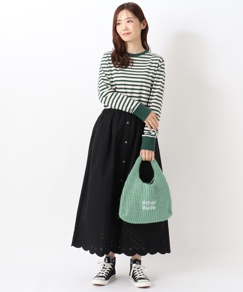 one'sterrace(ワンズテラス)の「◆ジェミル ラメ シャギーロゴバッグ(トートバッグ・レディース・アイボリー系8/グリーン系5/ブラック系8・99)」の18枚目の写真