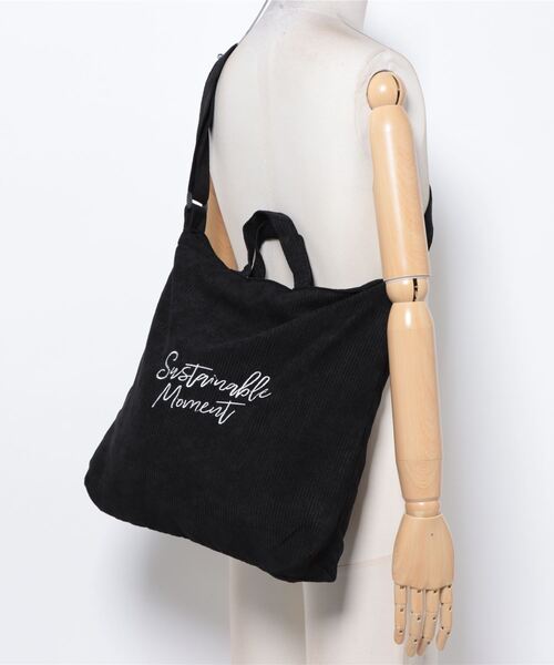 Mayree（メイリー）の「【resonance】コーデュロイ トートバッグ/ショルダーバッグ【2way/A4サイズ収納可能】（ショルダーバッグ・レディース・ブラウン/グレー/スモークピンク/ブルーグリーン/ブラック・FREE）」の14枚目の写真