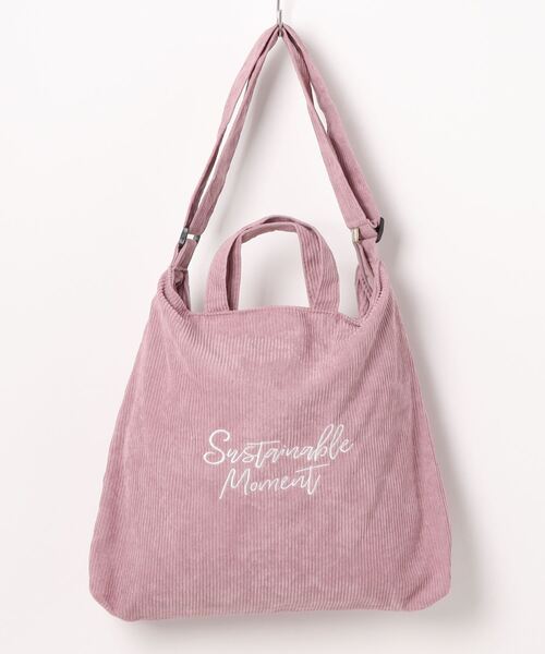 Mayree（メイリー）の「【resonance】コーデュロイ トートバッグ/ショルダーバッグ【2way/A4サイズ収納可能】（ショルダーバッグ・レディース・ブラウン/グレー/スモークピンク/ブルーグリーン/ブラック・FREE）」の8枚目の写真