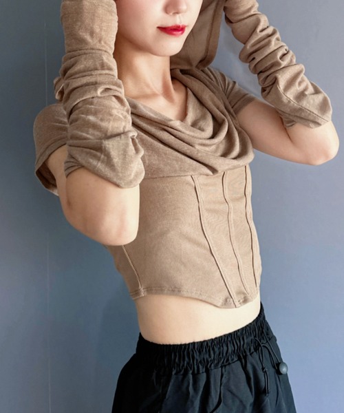 【袖が取り外せる2wayが秋コーデで大活躍◎】シアートップス（Tシャツ/カットソー）｜Silly（シリー）