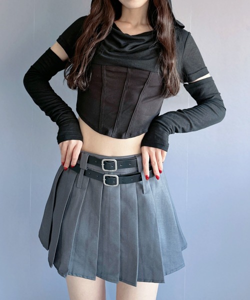 【袖が取り外せる2wayが秋コーデで大活躍◎】シアートップス（Tシャツ/カットソー）｜Silly（シリー）