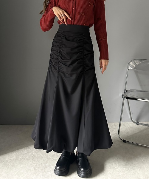 セール】【mily bilet】主役級の存在感。フロントギャザーバルーン