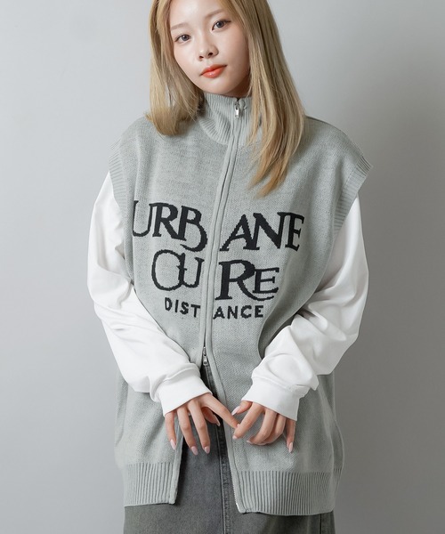 SPINNS（スピンズ）の「Wジップニットベスト（ベスト・レディース・グレー/ブラック/ネイビー・ONESIZE）」の6枚目の写真