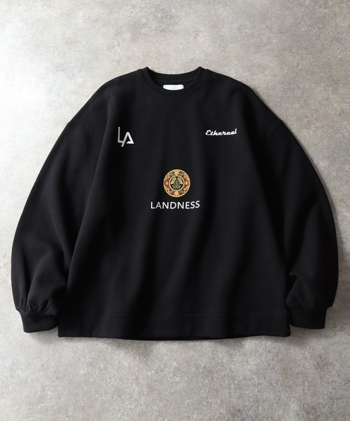 LANDNESS（ランドネス）の「【LANDNESS/ランドネス】ヘビーウェイト裏起毛 ピグメント/ソリッド グラフィックスウェット（スウェット・メンズ・ブラック系その他6/ブラック系その他4/ブラック系その他3/ブラック系その他/ブラック系その他2/ブラック系その他5・S/L/M）」の10枚目の写真