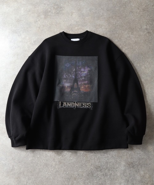 LANDNESS（ランドネス）の「【LANDNESS/ランドネス】ヘビーウェイト裏起毛 ピグメント/ソリッド グラフィックスウェット（スウェット・メンズ・ブラック系その他6/ブラック系その他4/ブラック系その他3/ブラック系その他/ブラック系その他2/ブラック系その他5・S/L/M）」の7枚目の写真