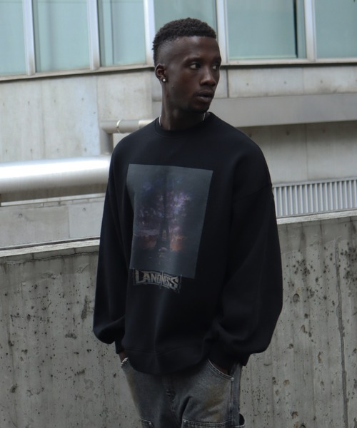 LANDNESS（ランドネス）の「【LANDNESS/ランドネス】ヘビーウェイト裏起毛 ピグメント/ソリッド グラフィックスウェット（スウェット・メンズ・ブラック系その他6/ブラック系その他4/ブラック系その他3/ブラック系その他/ブラック系その他2/ブラック系その他5・S/L/M）」の17枚目の写真